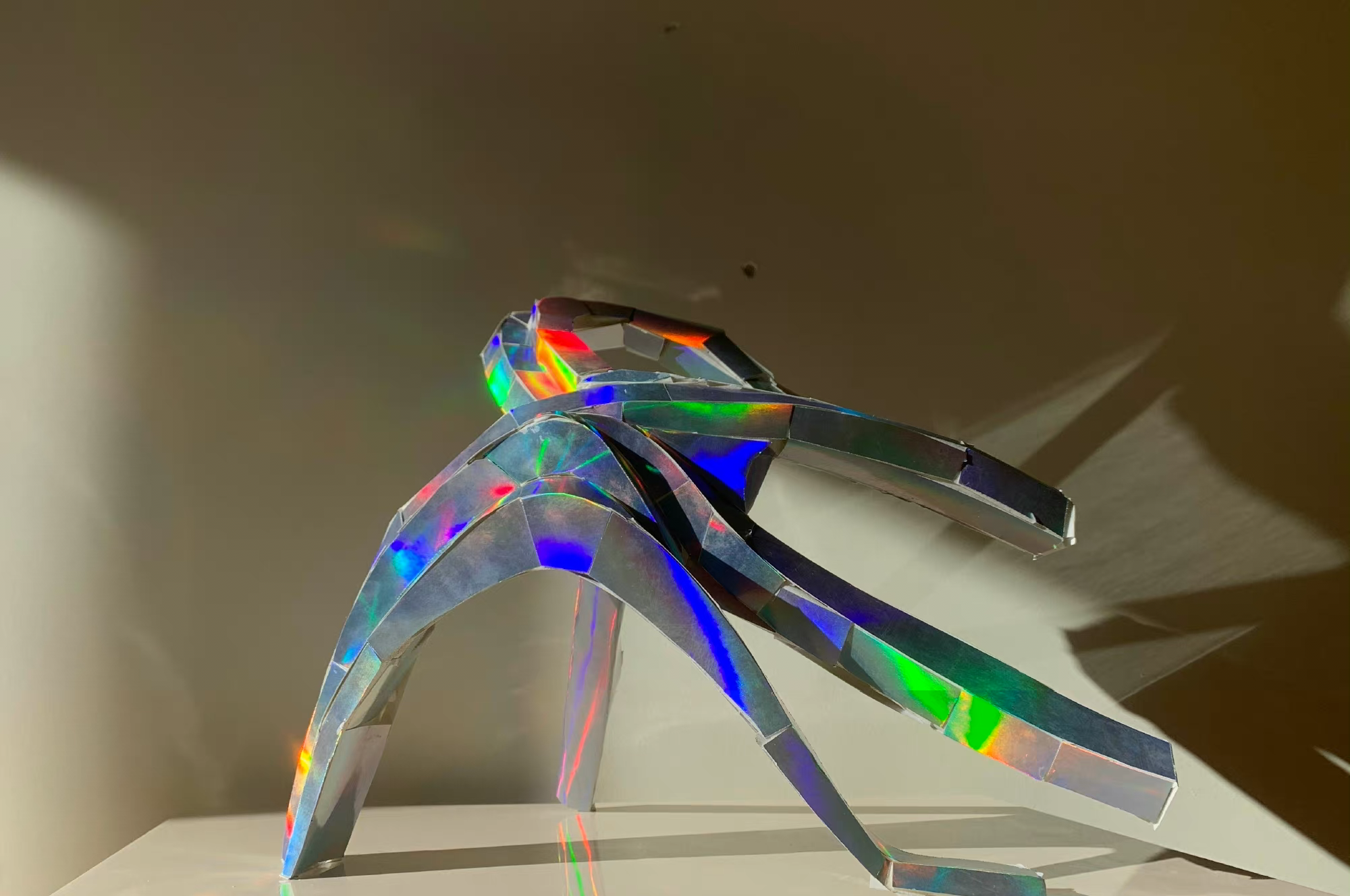 Prismatic acrylic spatial form