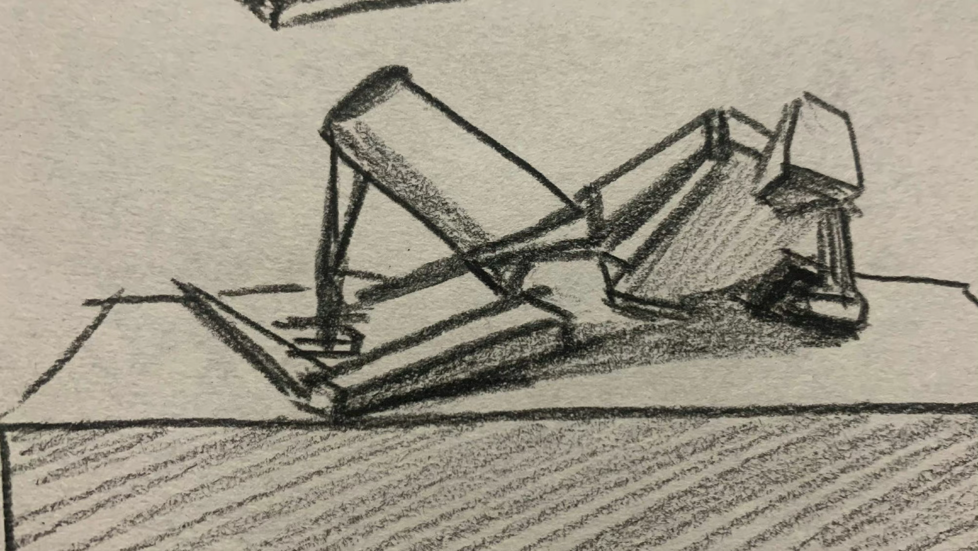 Sculptural form concept sketch